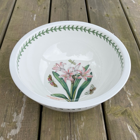 As Is**Portmeirion Botanic Garden Sovereign Shape 10” Salad Bowl Made in Britain - Picture 2 of 15